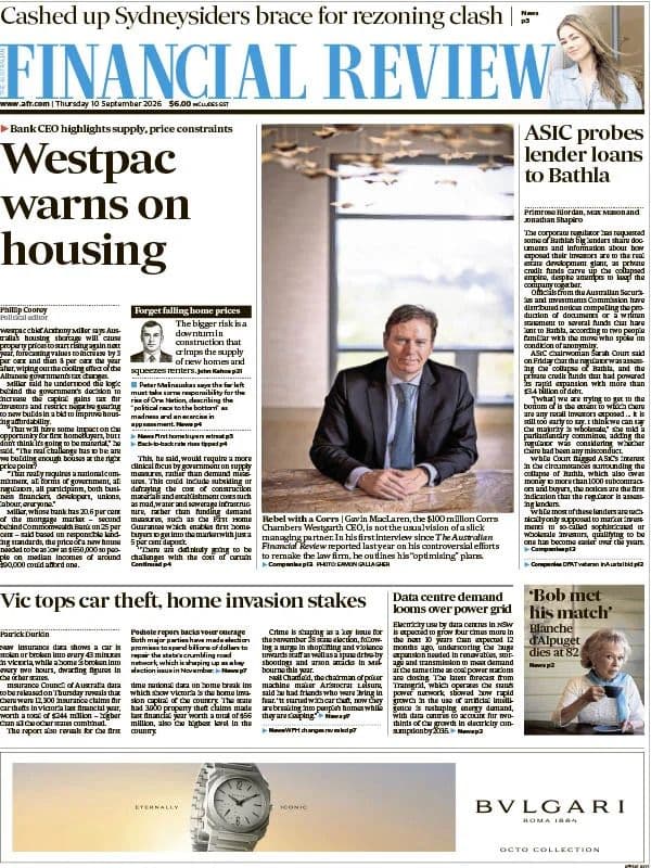 Australian Financial Review - 10 September 2026