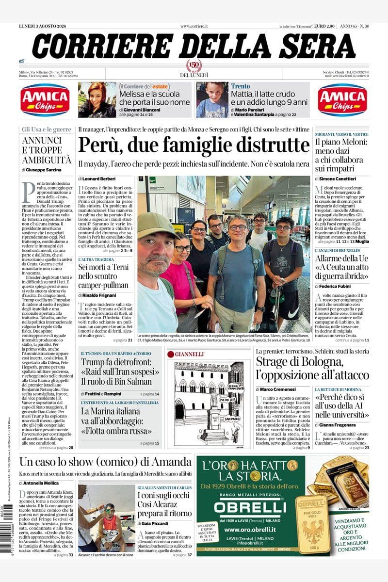 Il Corriere Della Sera - 3 August 2026 [IT]
