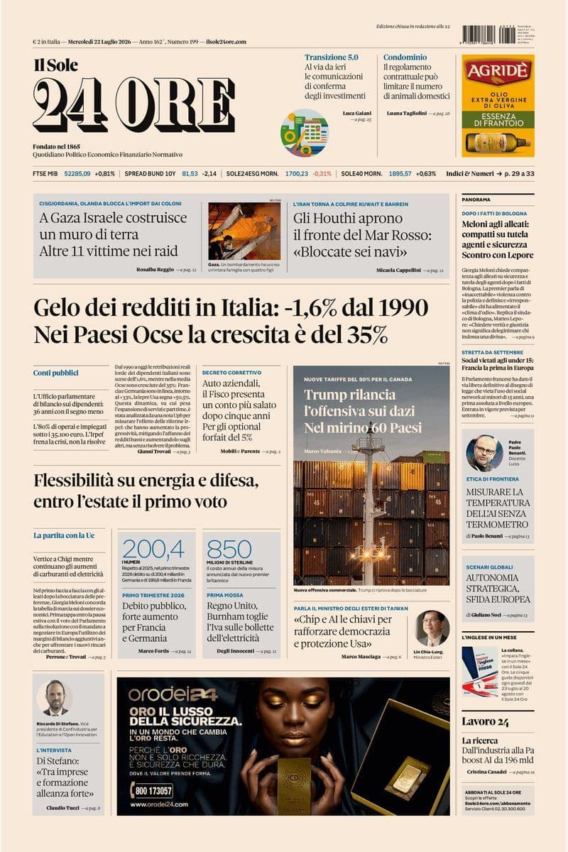 Il Sole 24 Ore - 22 July 2026 [IT]