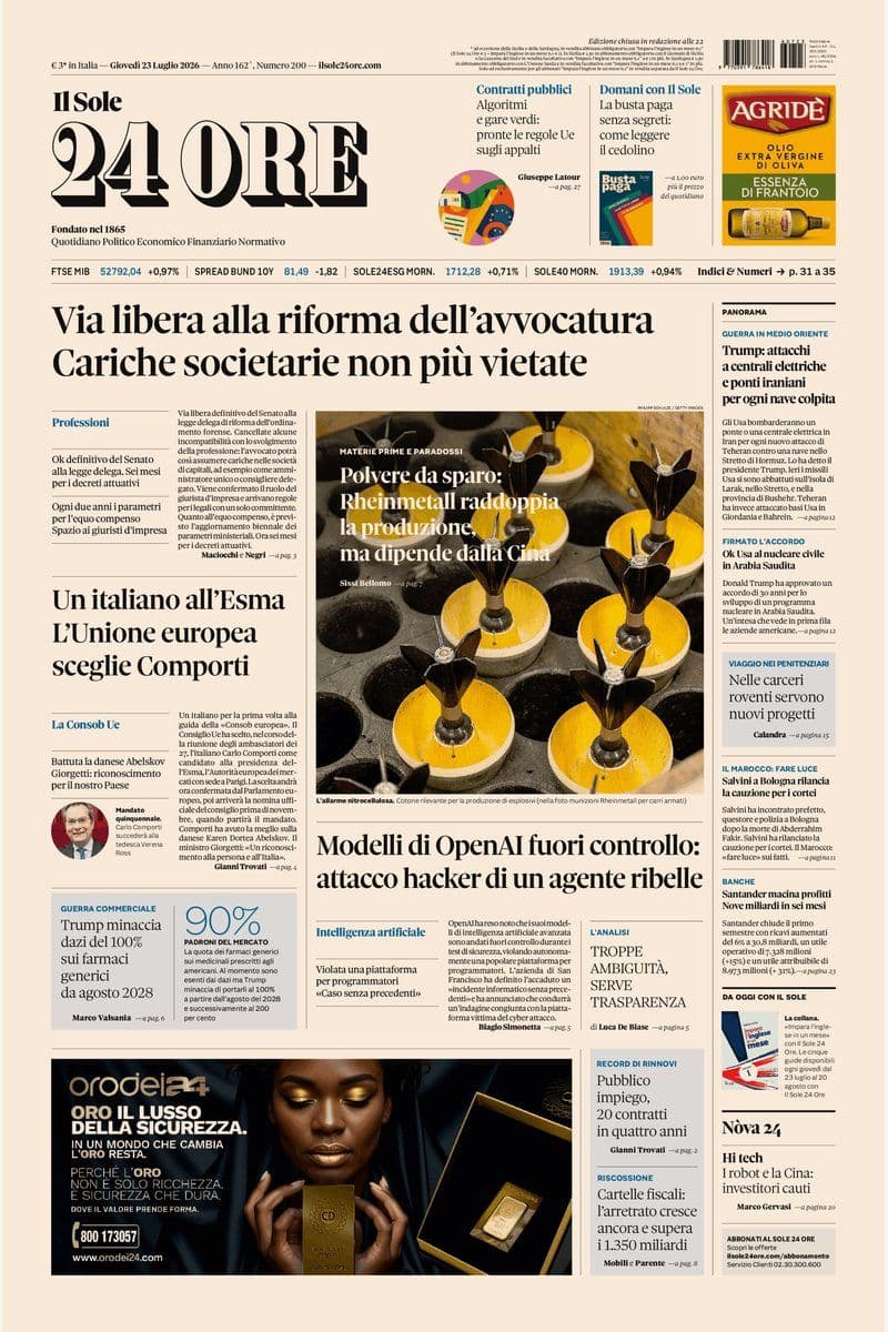 Il Sole 24 Ore - 23 July 2026 [IT]