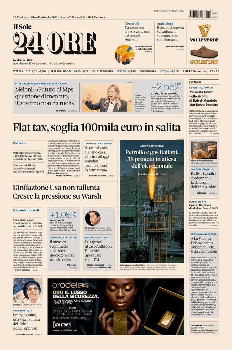 Il Sole 24 Ore - 12 September 2026 [IT]