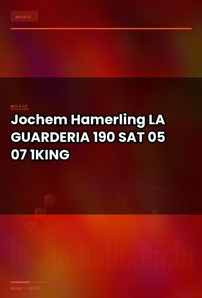 Jochem_Hamerling-LA_GUARDERIA_190-SAT-05-07-2026-1KING