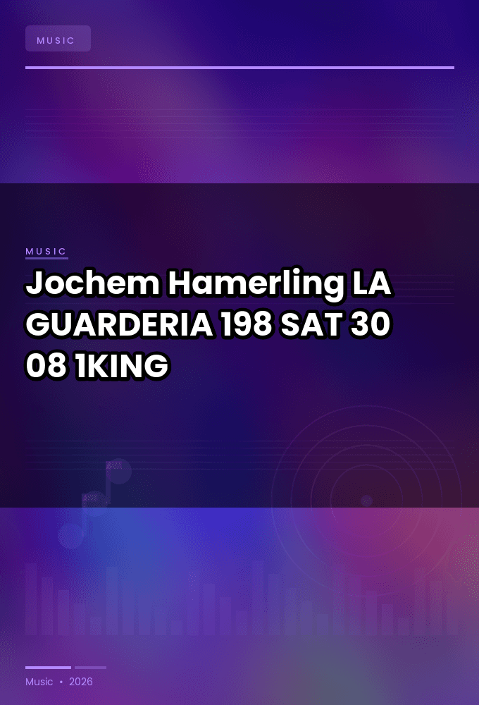 Jochem_Hamerling-LA_GUARDERIA_198-SAT-30-08-2026-1KING