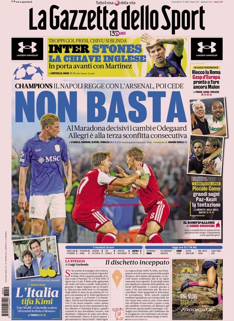 La Gazzetta Dello Sport - 10 September 2026 [IT]