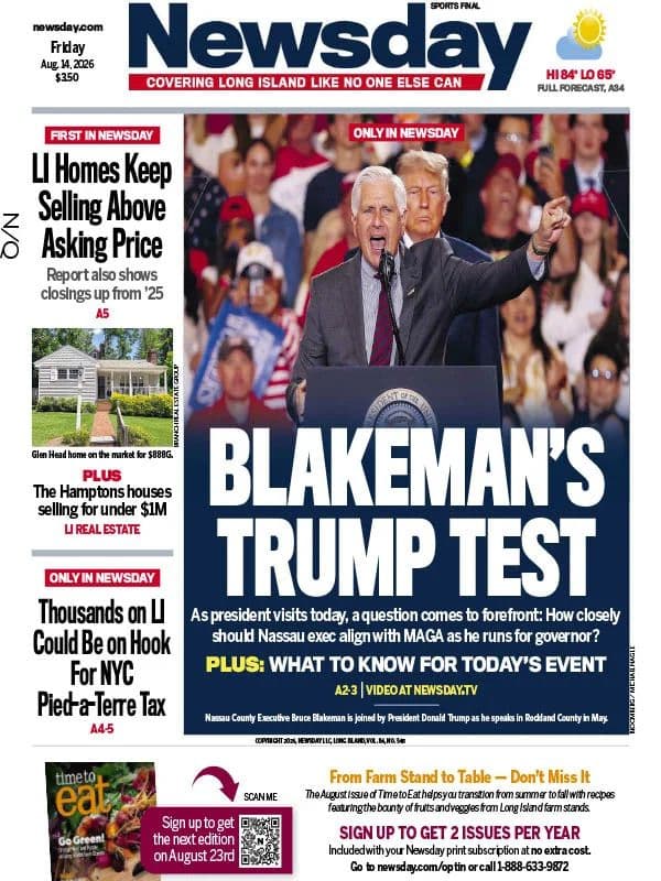 Newsday - 14 August 2026