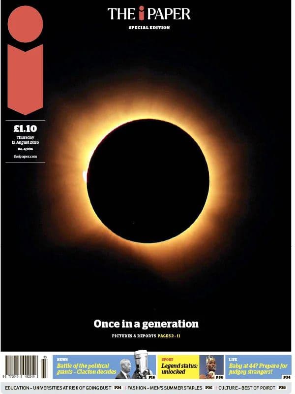 The i Newspaper - 13 August 2026