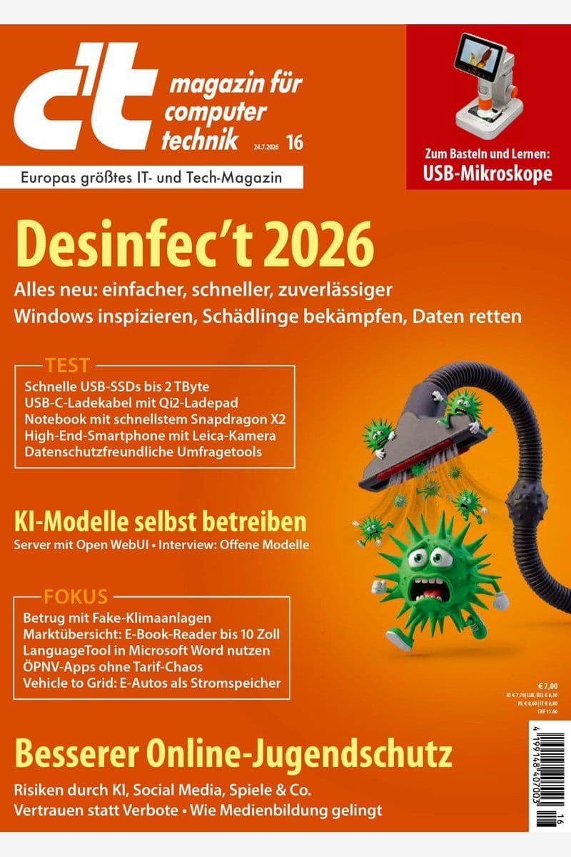 ct Magazin fuer Computertechnik - German Magazine No.16, 2026 [DE]