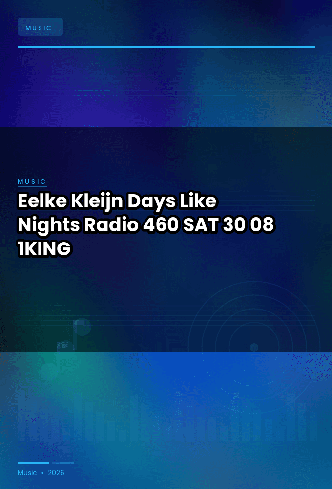 Eelke_Kleijn-Days_Like_Nights_Radio_460-SAT-30-08-2026-1KING
