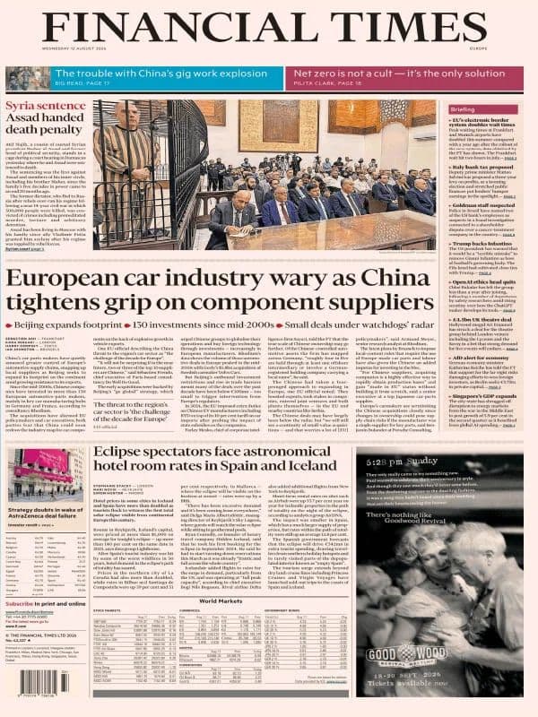 Financial Times Europe - 12 August 2026