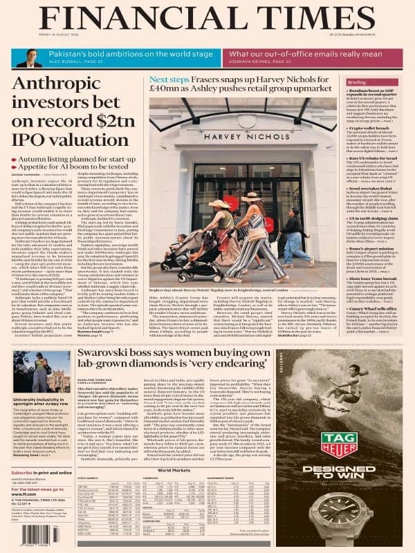 Financial Times UK - 14 August 2026