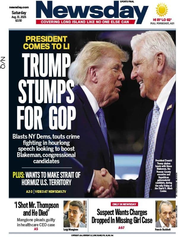 Newsday - 15 August 2026