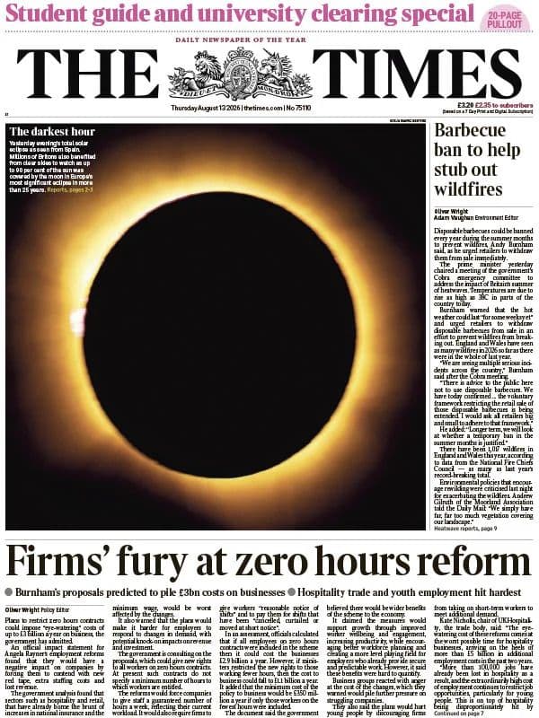 The Times - 13 August 2026
