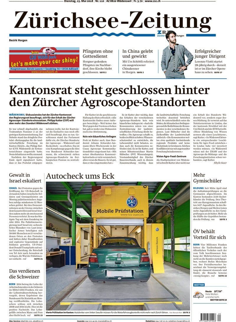 Zuerichsee-Zeitung.Bezirk-Horgen.15.05.2018.GERMAN.RETAIL.eBook-LORENZ